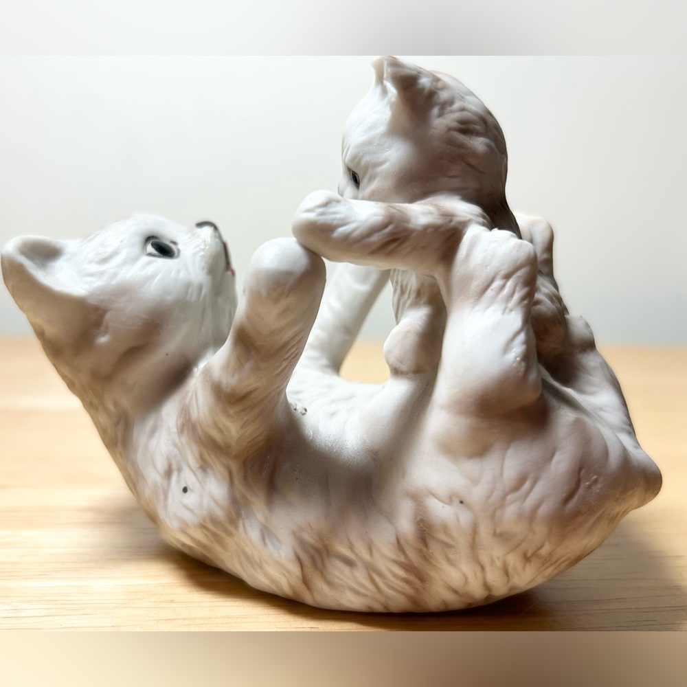 Vintage Cat Figurine Trippie’s Inc 1989 Mama Cat Baby Kitty Tabby CHIP Cat Lover